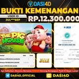 BUKTI KEMENANGAN 29 SEPTEMBER  2025 DI THE PIG HOUSE RP.12.300.000