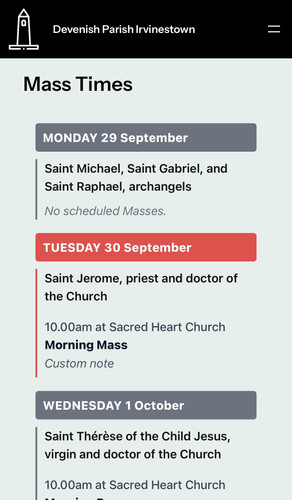 4. Mobile screenshot of Current Mass Times public page.jpg