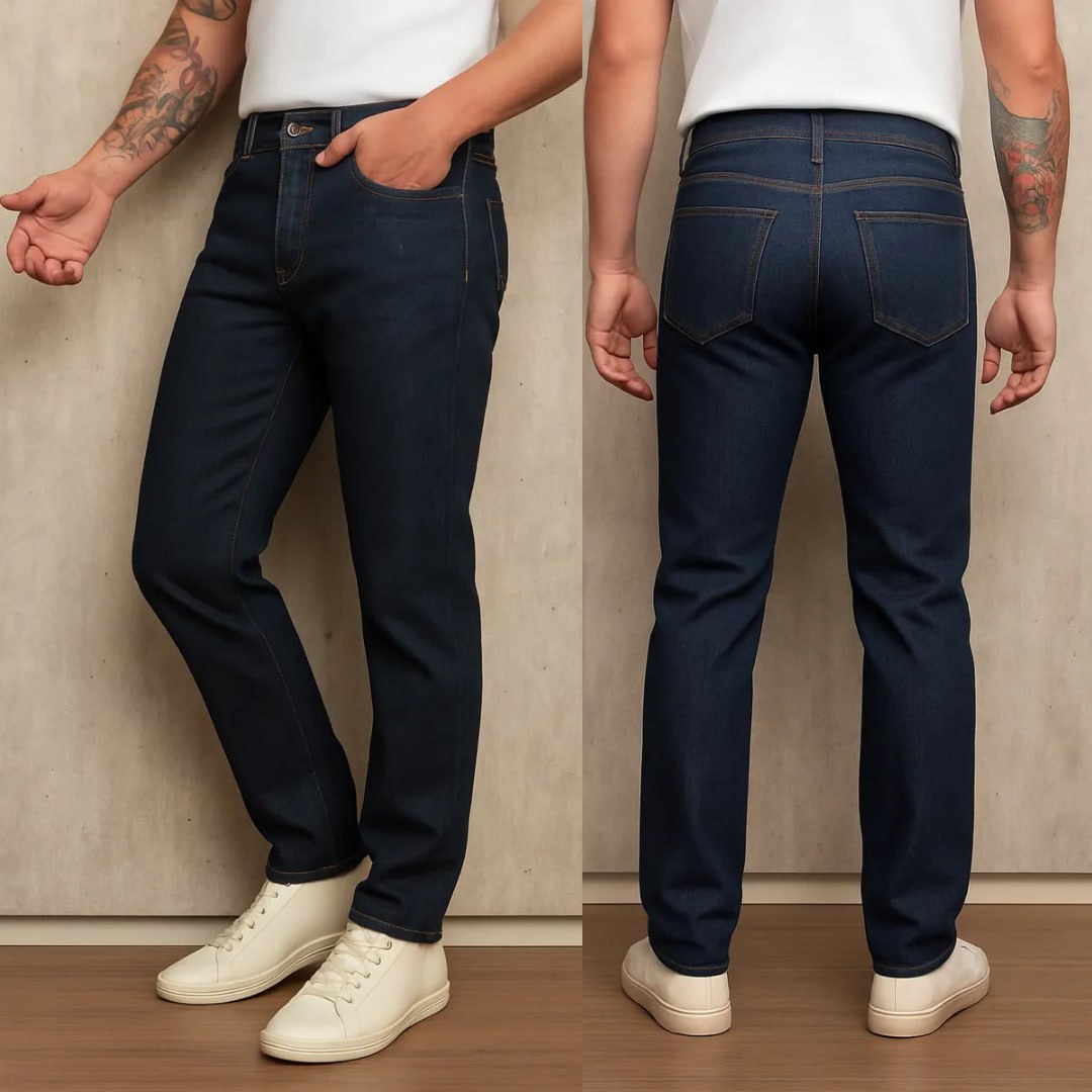Calca Jeans Masculina Com Elastano Ideal Para O Trabalho