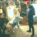 Mason Thames as Miller, McKenna Grace as Clara, and Director Josh Boone in Regretting You from Param
