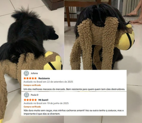Brinquedo Macaco Marrom Chalesco para Cães.jpg