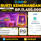 BUKTI KEMENANGAN 30 SEPTEMBER  2025 DI  WILD APE #3258  RP.11.450.000
