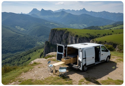 van aménagé renault trafic III Yoni fermé Vanzon Explorer.png