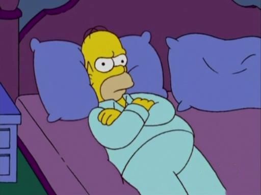 homer simpson falling asleep mad meme image