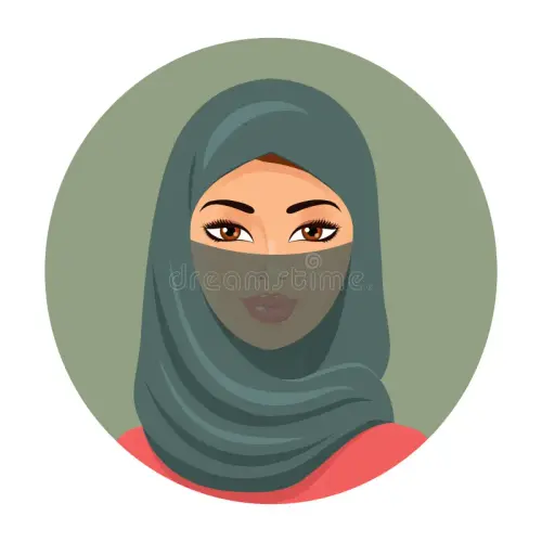 muslim girl avatar arab beautiful woman green hijab vector fashion young icon eps illustration 78816.webp