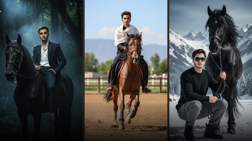 Dynamic Horse Riding AI Image
