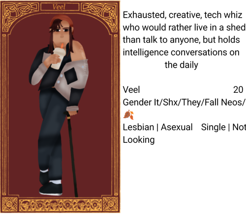 Veel Card w/ Text