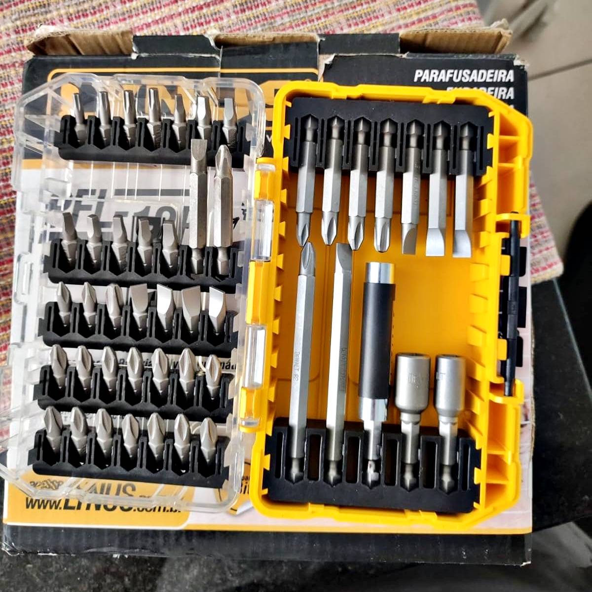 Kit de chaves de fenda DEWALT DW2166, com estojo, cinza/prata, 45 peças