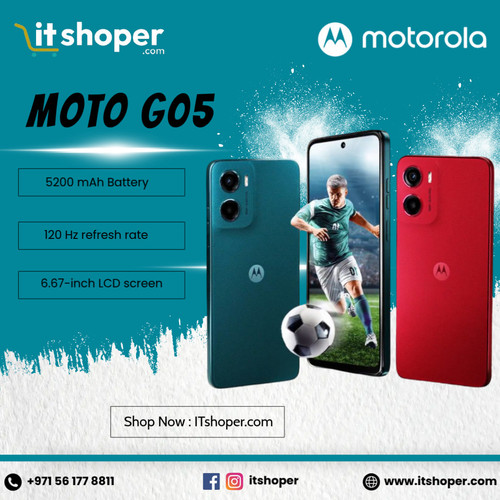 Moto G05 smartphone with 5200 mAh battery 120 Hz refresh rate and 667 inch LCD screen available at I.jpg
