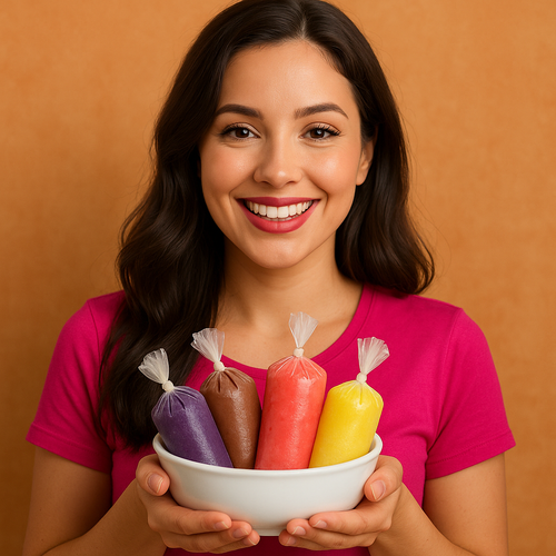 Colorful BOLIS CREMOSOS on a table