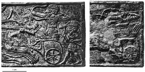 Enkomi Chypre du Nord tombe 58 Details de la scene de chasse Dapres Murray et al.png