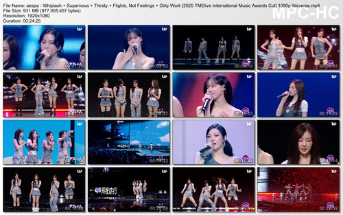 aespa Whiplash + Supernova + Thirsty + Flights, Not Feelings + Dirty Work [2025 TMElive Internationa.jpg