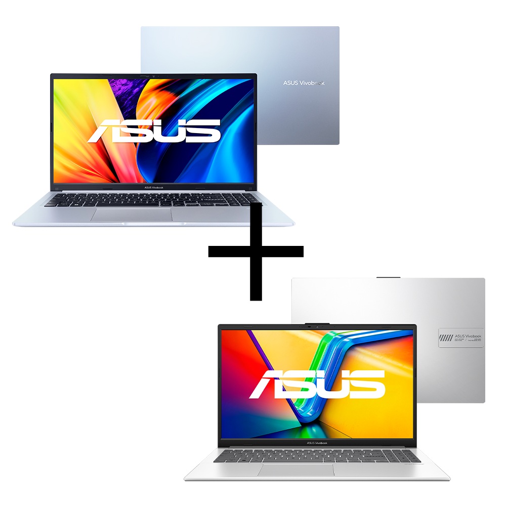 Notebook ASUS Vivobook 15 M1502YA-NJ611 Cool Silver + Notebook ASUS Vivobook Go 15 E1504GA-NJ440W Cool Silver