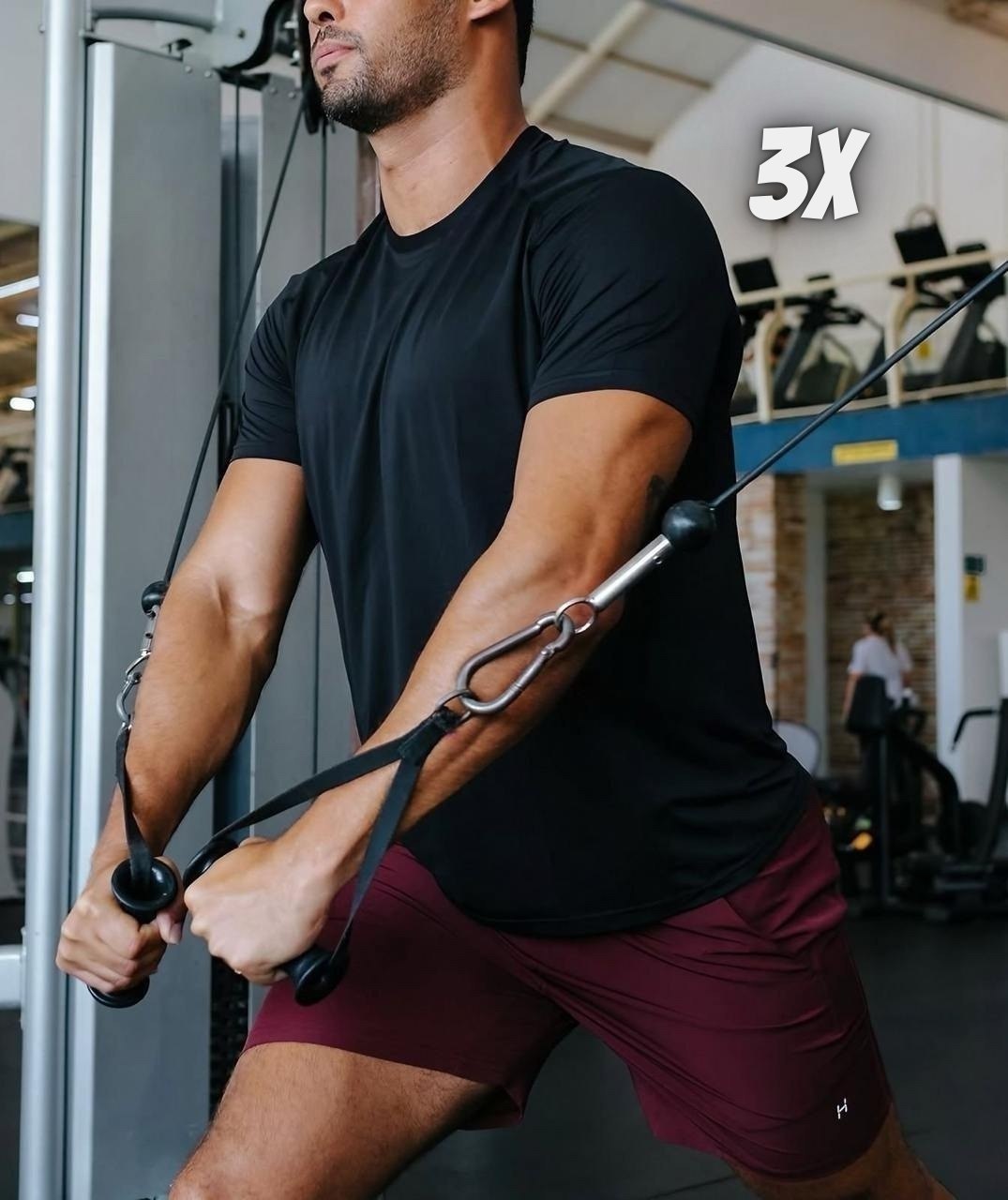 Kit Com 3 Camisetas Esportivas Masculina Uv50+ Hering Sports
