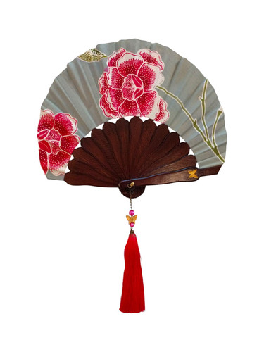 Bundar Batik 23cm Hijau Sage Bunga.jpg