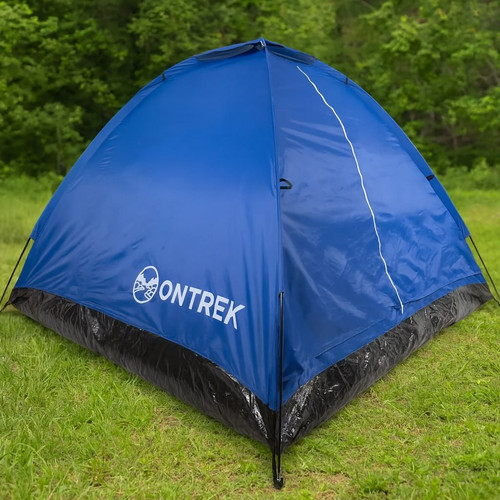 Barraca Camping 4 Pessoas Compacta Com Bag Tipo Iglu Ontrek MC981 Cor Azul.jpg