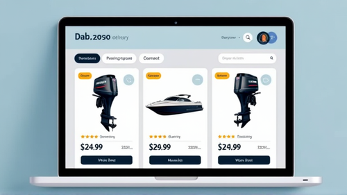 Интернет-магазин с лодочными моторами, скидками и вариантами доставки.