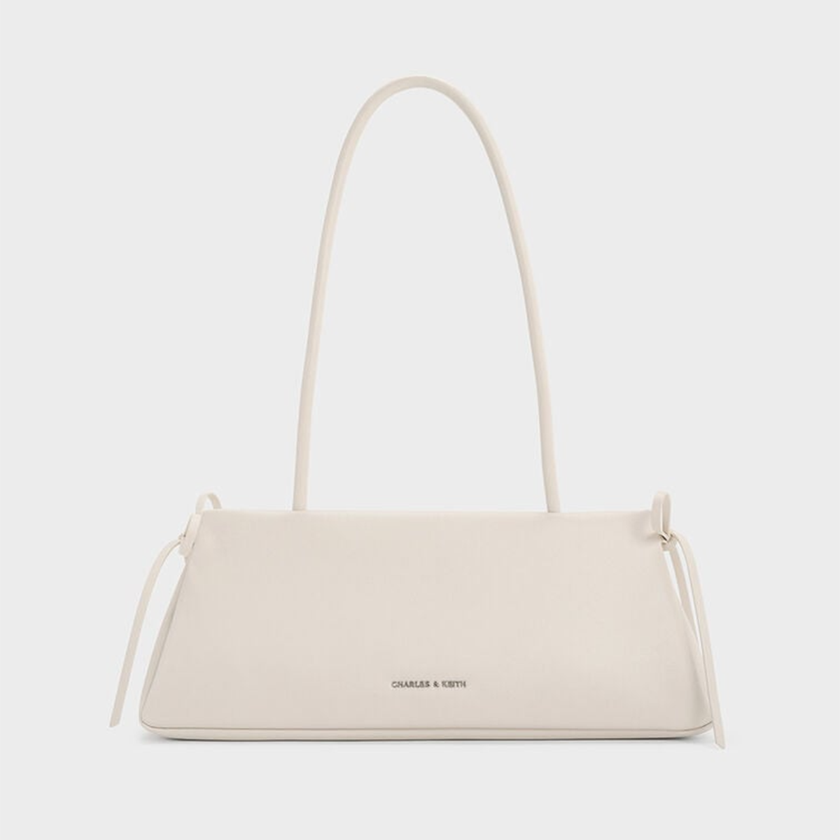 Túi đeo vai hình chữ nhật Bow Elongated Trapeze - Màu Trắng