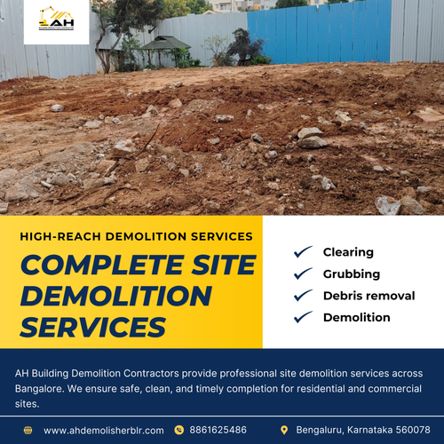 Complete site demolition done at Koramangala