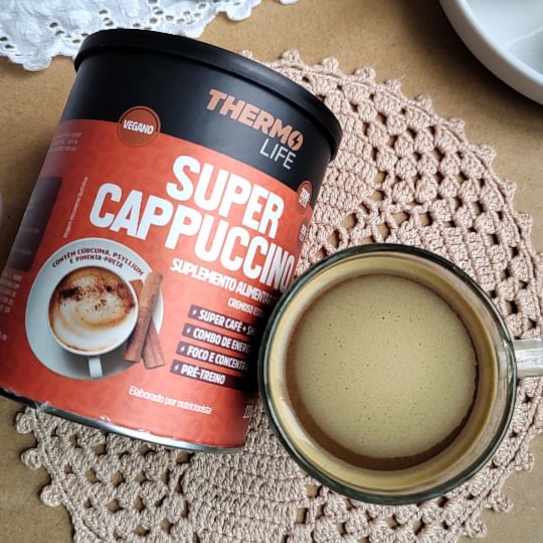 Thermo Life Super Cappuccino 220g, Estilo Italiano, Cremoso, Sem Lactose – vegano