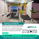 Feel secure every day at Astraa Coliving PG with CCTV and continuous power supply