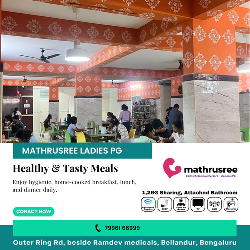 Healthy, tasty, and hygienic meals every day at our ladies PG near Bellandur.png