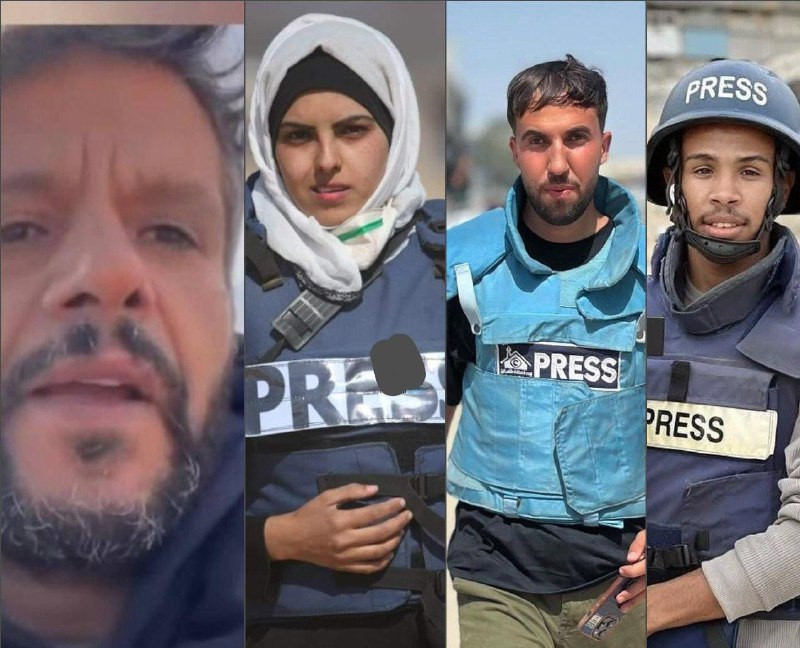 تحديث || استُشهد عدد من الصحفيين أثناء استهدافهم في القصف الأخير لمجمع ناصر الطبي في خانيونس: 1 الصحفية: ريم أبو دقة. 2 مصور قناة الجزيرة: محمد سلامة....