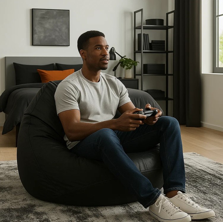Puff Pera Cheio Ergonomico Com Enchimento Adulto Criança