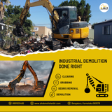 We completed an industrial demolition at a Peenya factory with full safety and precision.