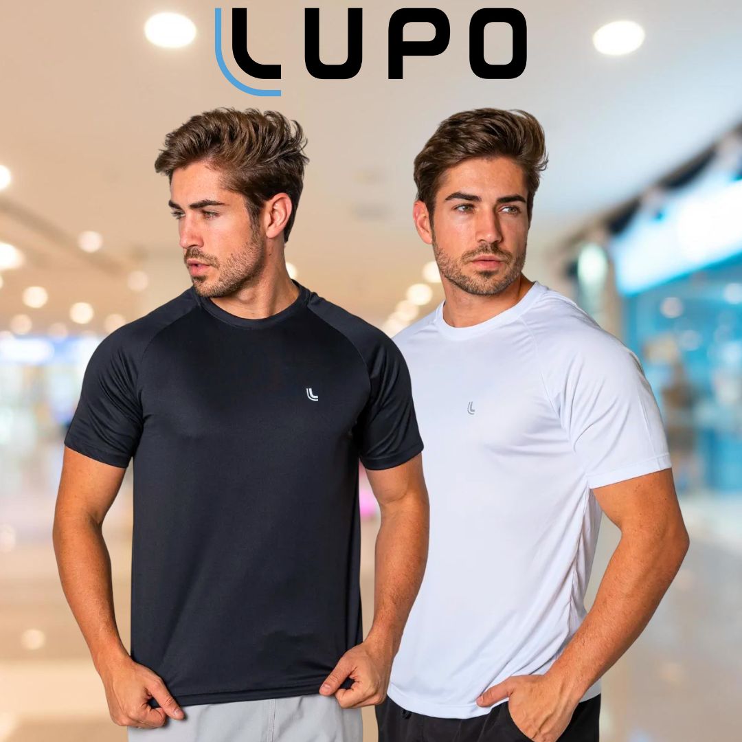 Kit 2 Camisetas Básica Lupo Masculina Fitness Dry Sport