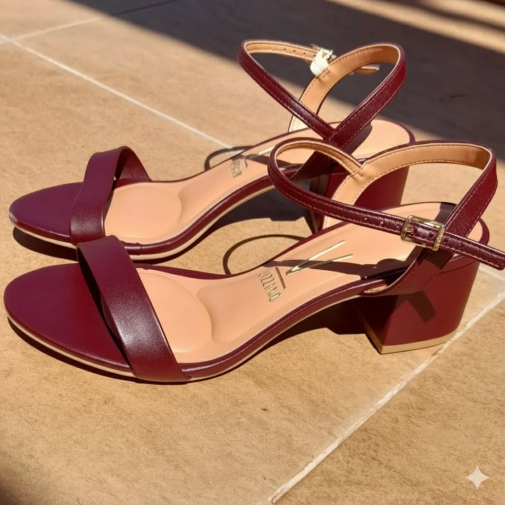 Sandália Casual Feminina 6291-900 Com Salto Bloco Vizzano