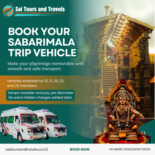 Another peaceful journey to Sabarimala completed in our 16 seater tempo traveller.