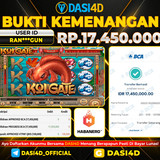 BUKTI KEMENANGAN 01 OKTOBER 2025 DI  KOI GATE  RP.17.450.000