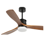 Option C Bilon 52 Classic Wood Ceiling Fan with LED Light Kit BLACK