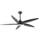 Option F Chanille 5 Blade Solid Wood Ceiling Fan Black