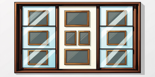 A stylized illustration of a 2x2 photo collage resembling a windows pane Each square shows a classic.jpg