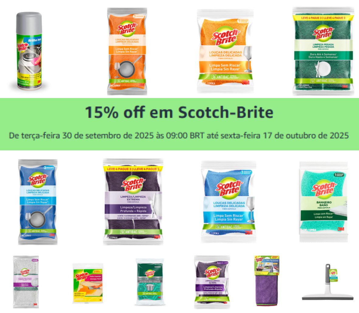 15% off em Scotch-Brite na Amazon