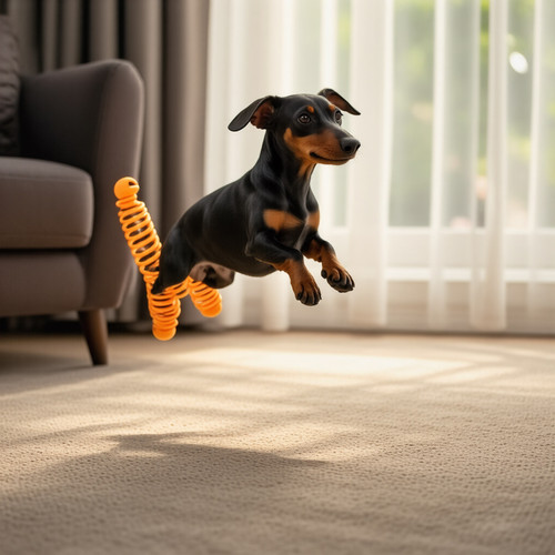 Subject a wouncydogdawg a hyper bouncy dachshund with thick spring attachments around its limbs exub.jpg