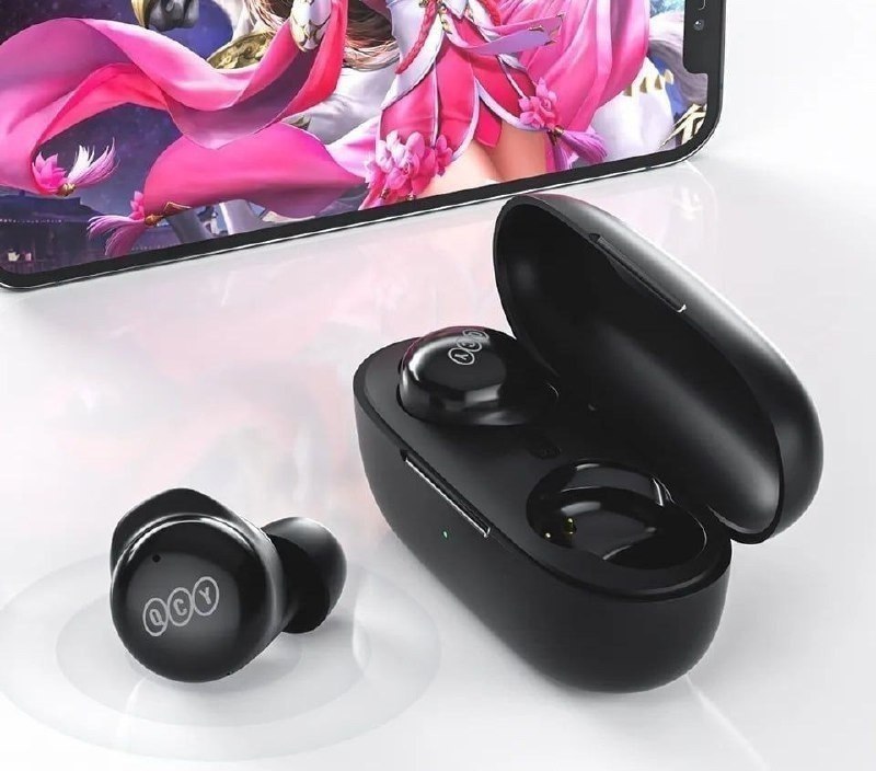 Fone Qcy T17 Bluetooth 5.1 Modo Game E Cancelamento De Ruído Cor Preto