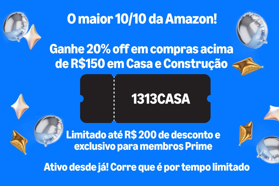 Cupom de 20% off em compras acima de R0 em Casa e Construção, limitado até R$ 200 de desconto