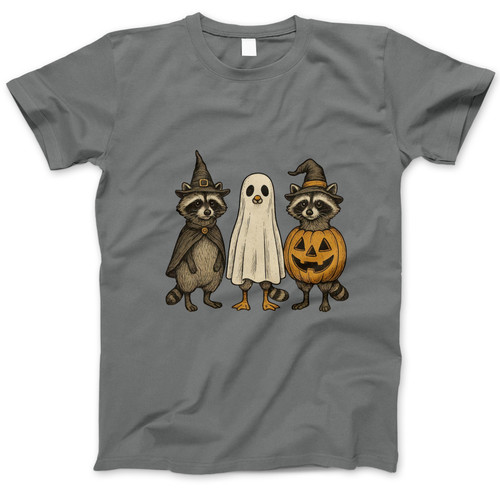 Photograph of four blank t-shirts greys beige and army green. Clipping path included. Ready for your.jpg