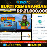 BUKTI KEMENANGAN 11 OKTOBER 2025 DI  BIG BASS CRASH  RP.21.000.000