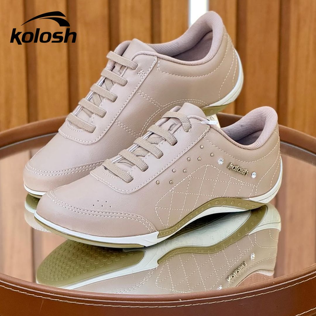 Tênis Kolosh Calce Fácil Feminino – Bege