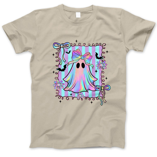 Photograph of four blank t-shirts greys beige and army green. Clipping path included. Ready for your.jpg