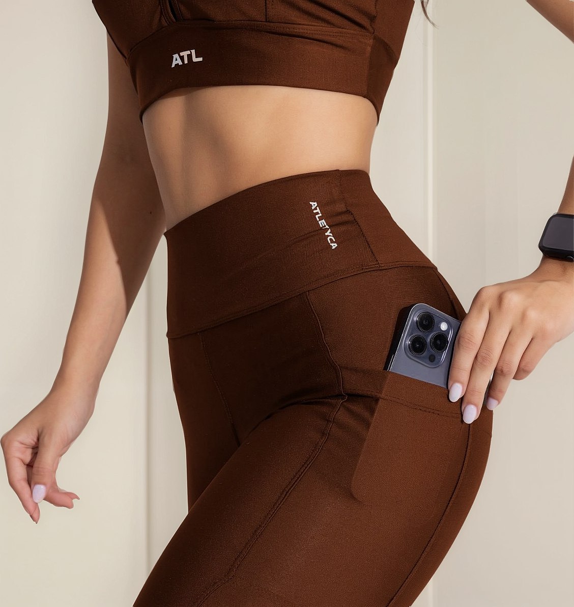 Calça Legging Com Bolso Lateral Fitness Feminino Atletyca