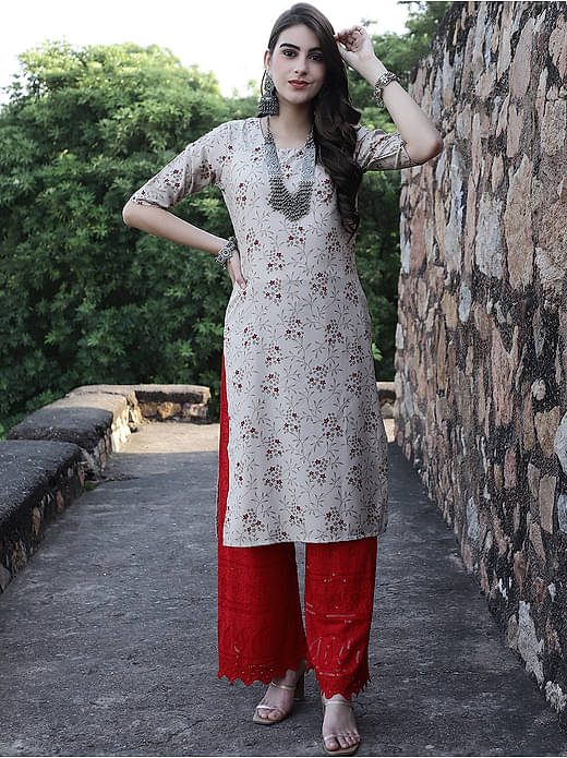 Ethnic Basket Kurti Side View