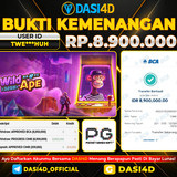 BUKTI KEMENANGAN 12 OKTOBER 2025 DI WILD APE #3258 RP.8.900.000