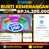 BUKTI KEMENANGAN 12 OKTOBER 2025 DI BUBBLE POP RP.14.200.000