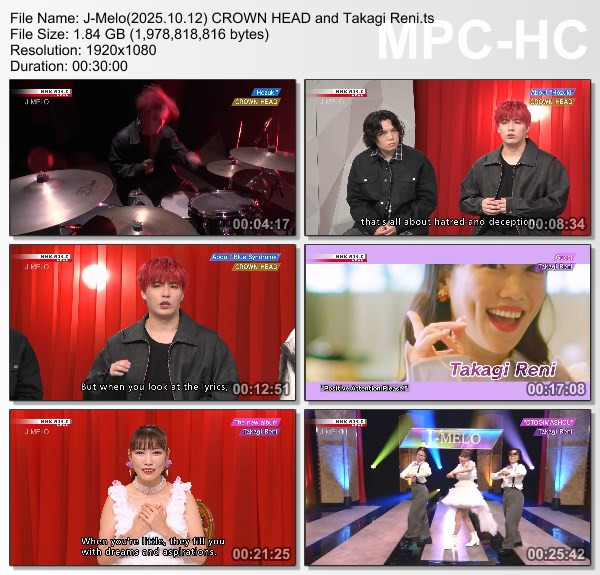 [TV-Variety] J-MELO – 2025.10.12 CROWN HEAD and Takagi Reni