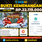BUKTI KEMENANGAN 13 OKTOBER 2025 DI KOI GATE    RP.22.119.000